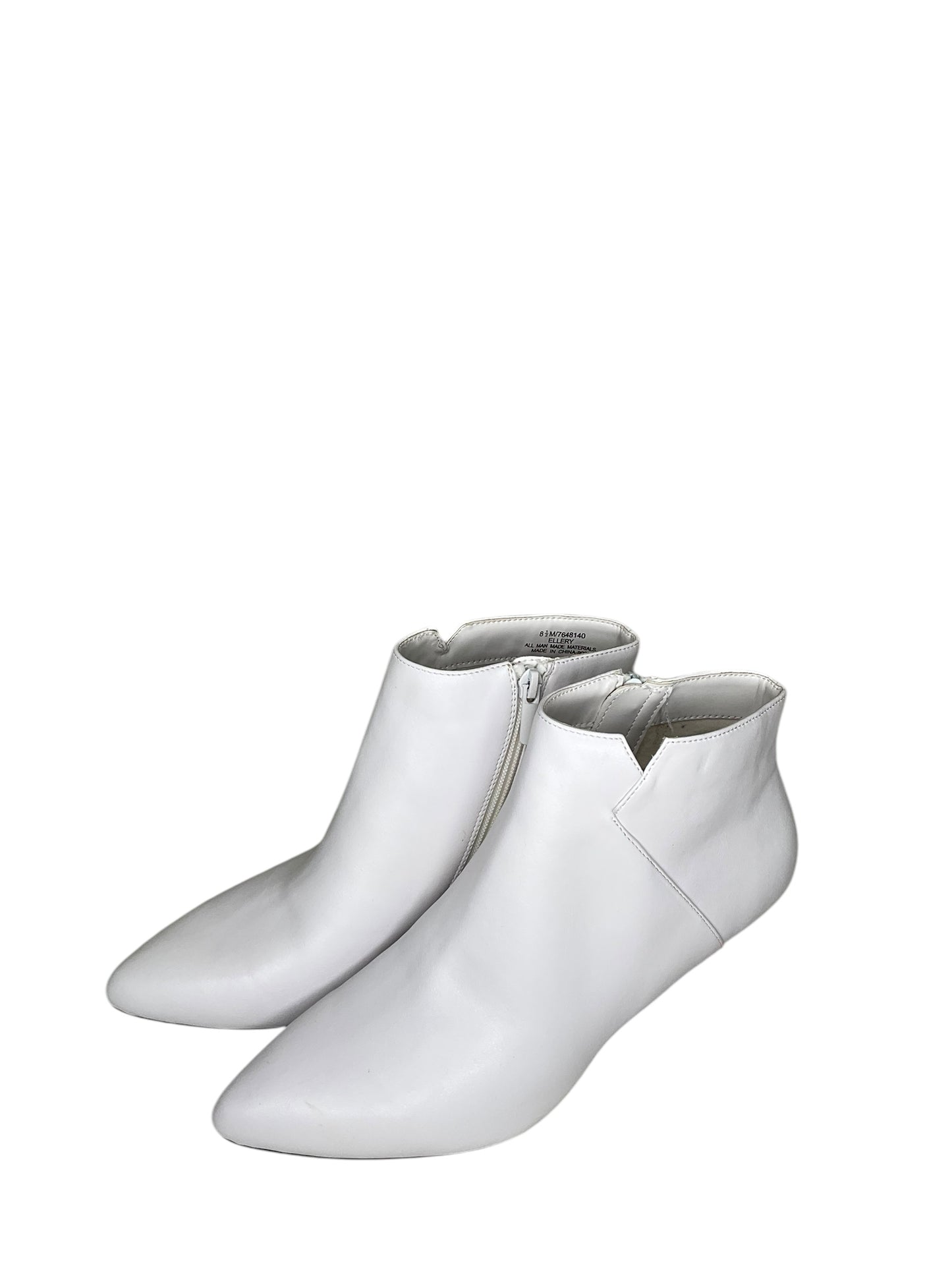 Boots Ankle Heels By Clothes Mentor In White, Size: 8.5