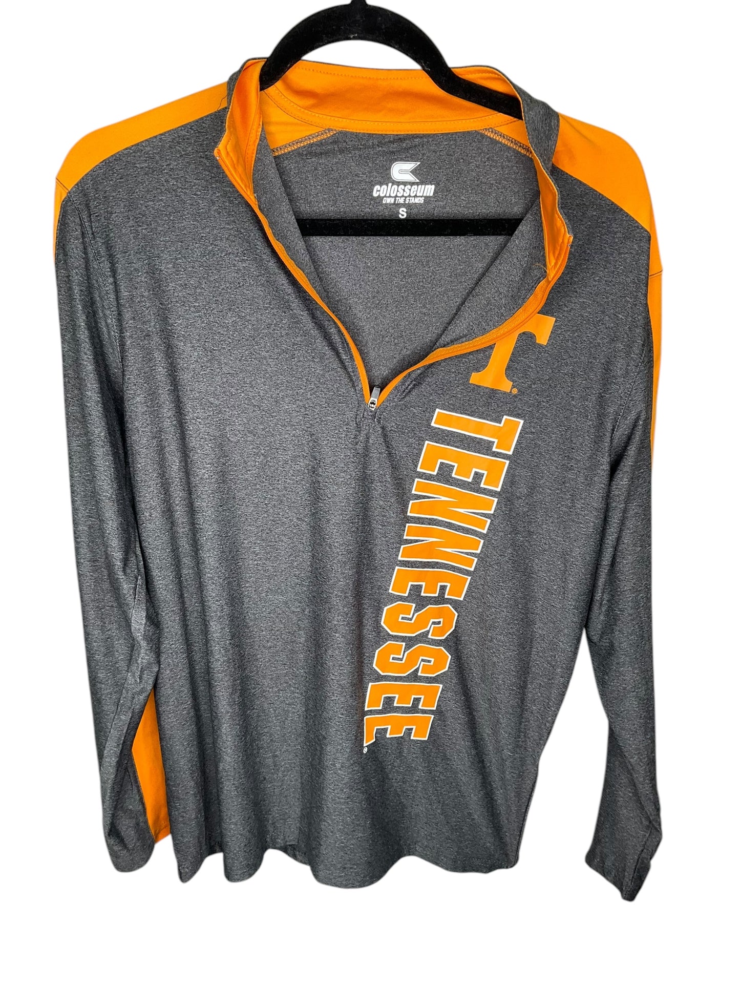 Top Long Sleeve By Colosseum In Grey & Orange, Size: S