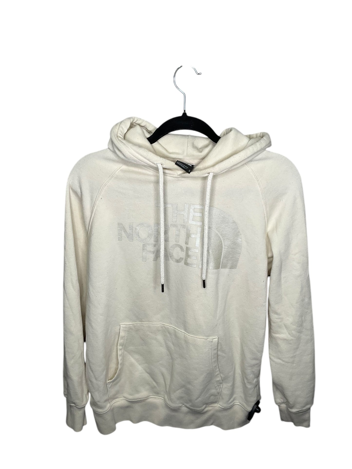 Athletic Sweatshirt Hoodie By The North Face In Cream, Size: M