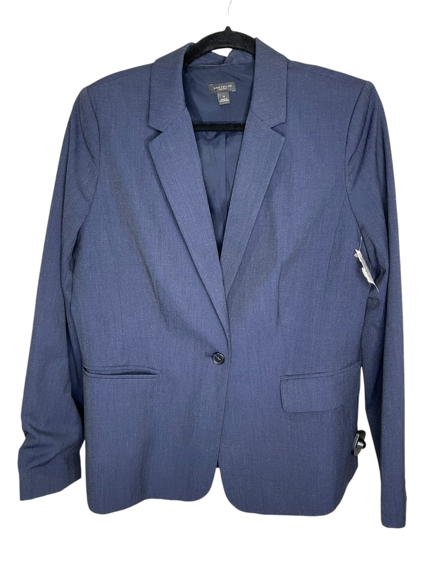 Blazer By Ann Taylor In Blue, Size: 12