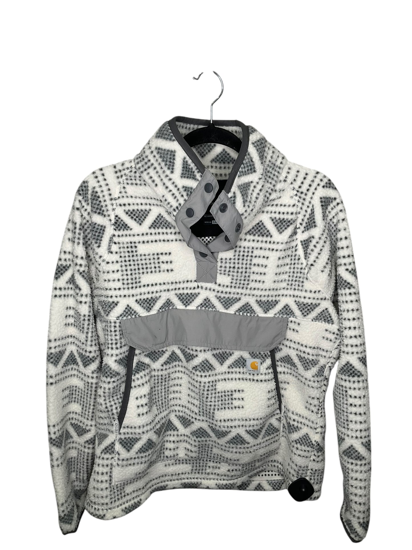 Jacket Fleece By Carhartt In Grey, Size: M