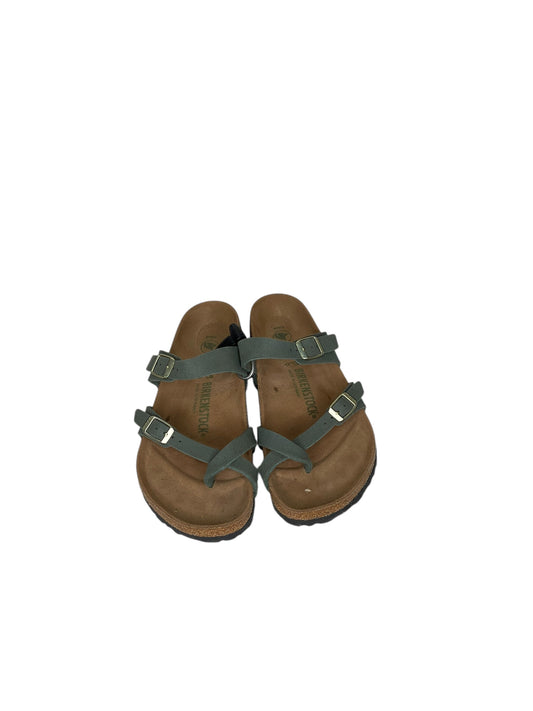 Sandals Flats By Birkenstock In Green, Size: 9