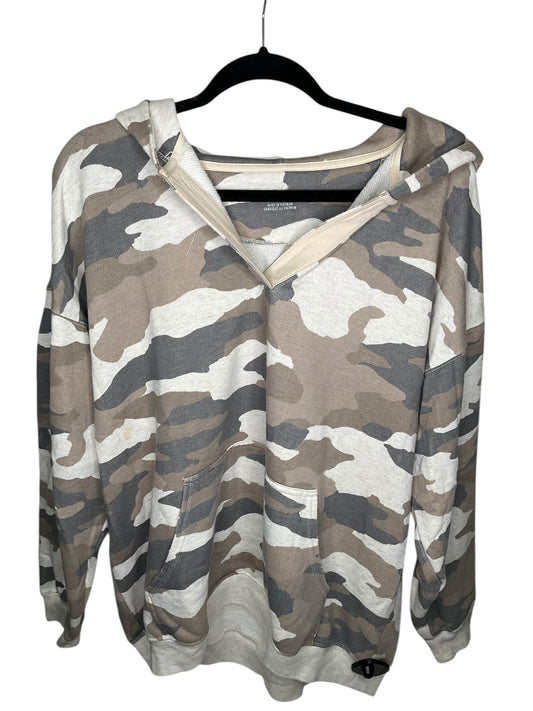 Sweatshirt Hoodie By Aerie In Camouflage Print, Size: S