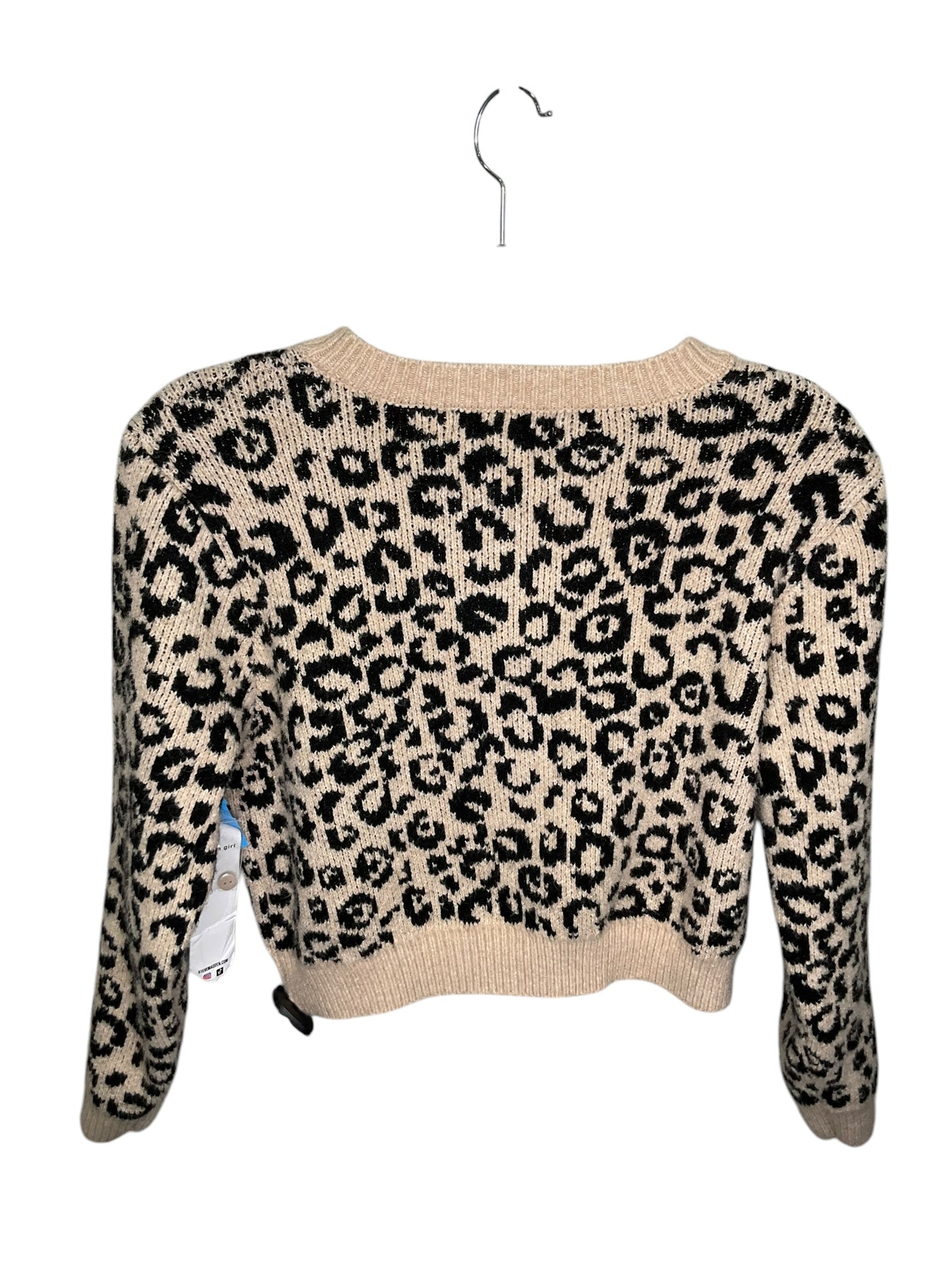 Cardigan By Madden Girl In Animal Print, Size: Xl