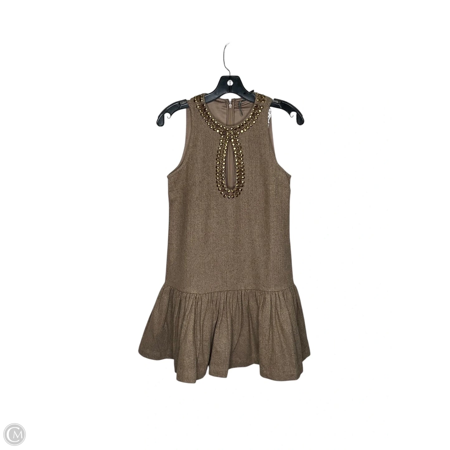 Dress Casual Midi By Anthropologie In Beige, Size: Xxs