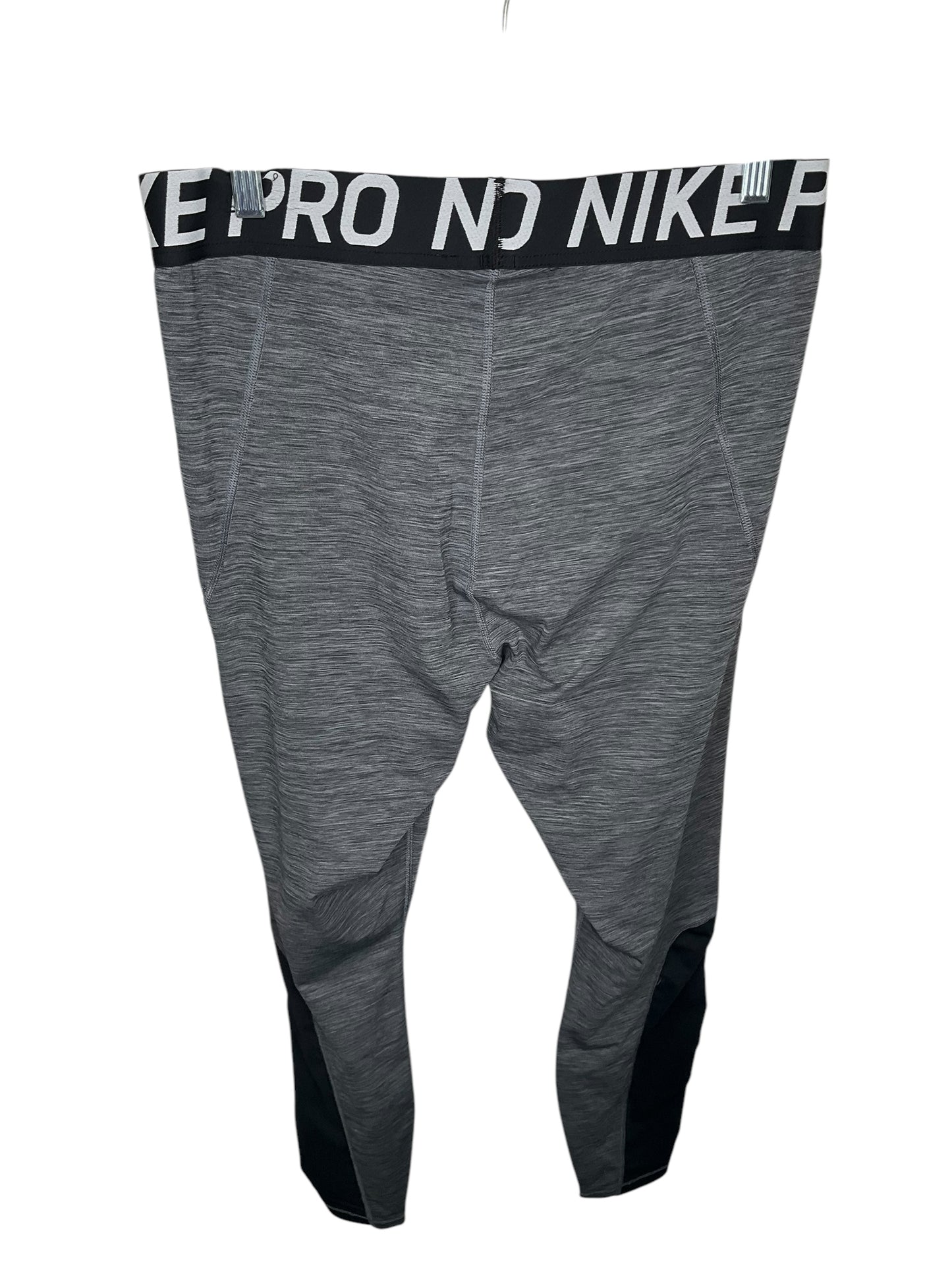 Athletic Leggings By Nike In Grey, Size: 1x