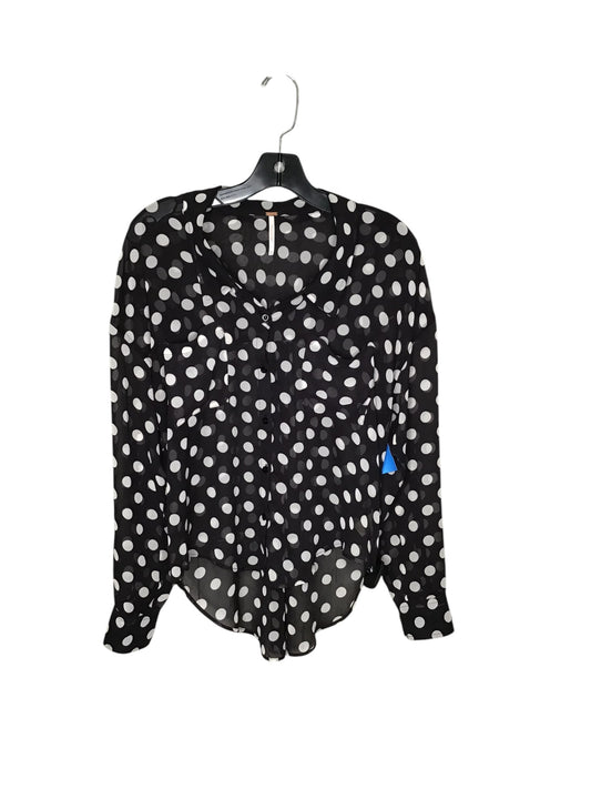 Top Long Sleeve By Free People In Polkadot Pattern, Size: Xs