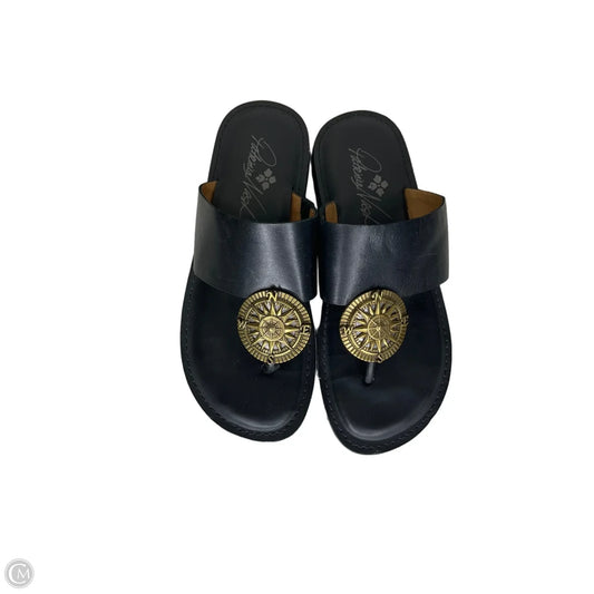Sandals Designer By Patricia Nash In Black & Gold, Size: 7