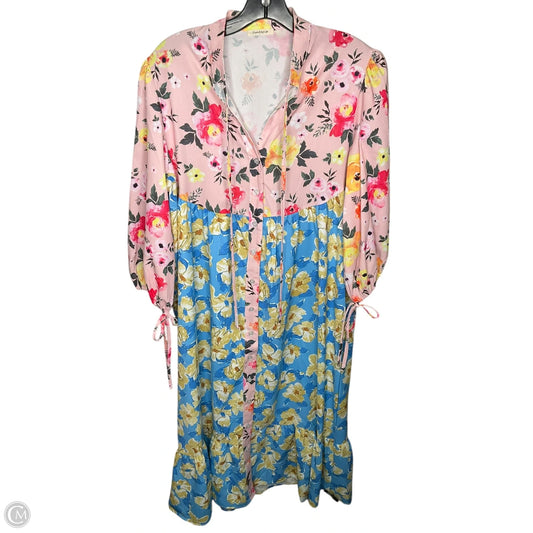 Dress Casual Maxi By Clothes Mentor In Floral Print, Size: L