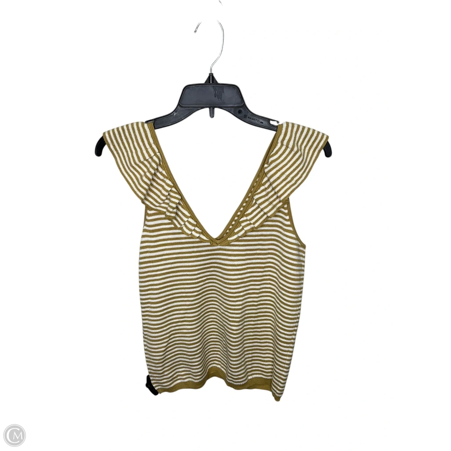 Top Sleeveless By Madewell In Striped Pattern, Size: S