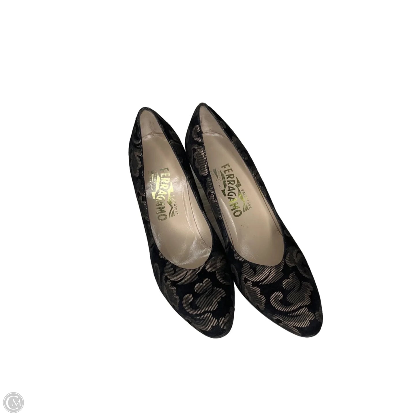 Shoes Designer By Ferragamo In Black, Size: 7.5