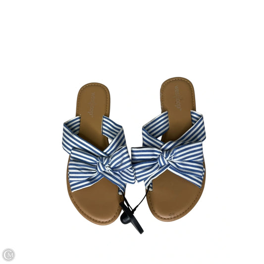 Shoes Flats By Clothes Mentor In Blue & Brown, Size: 6