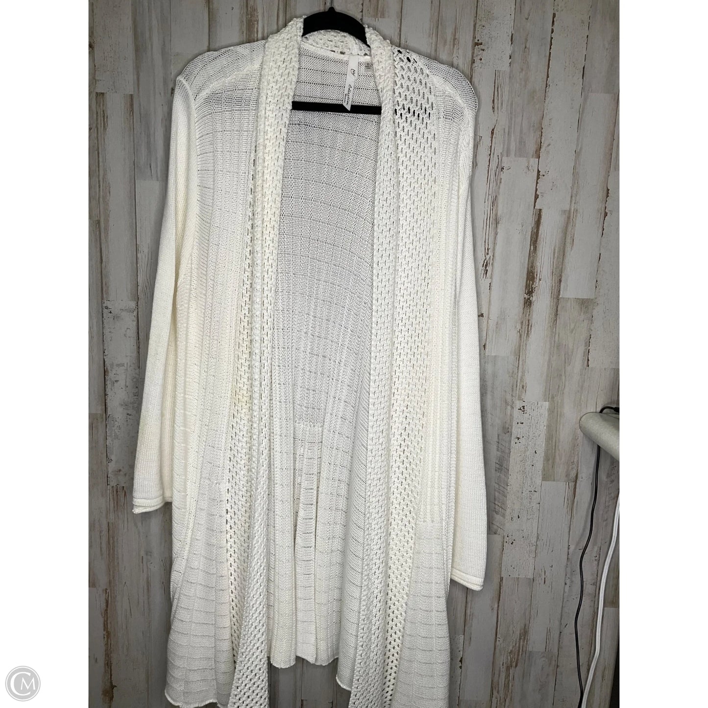Cardigan By Ny Collection In White, Size: 3x
