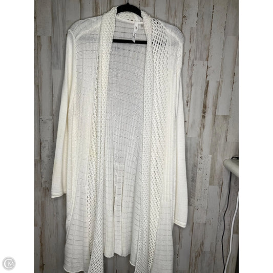 Cardigan By Ny Collection In White, Size: 3x