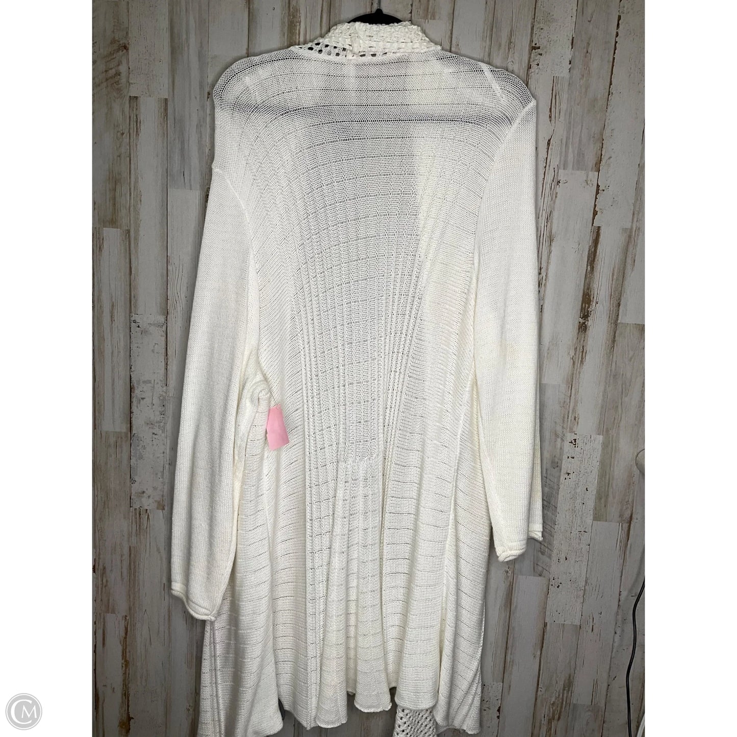 Cardigan By Ny Collection In White, Size: 3x