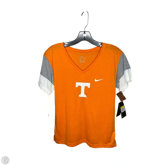 Top Short Sleeve By Nike In Orange, Size: S