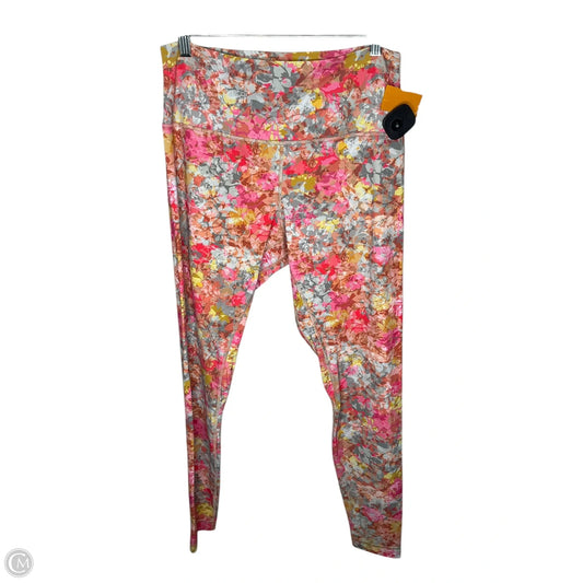 Athletic Leggings By Lululemon In Floral Print, Size: 12