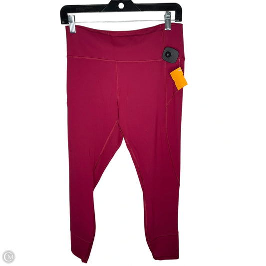 Athletic Leggings By Lululemon In Maroon, Size: 10