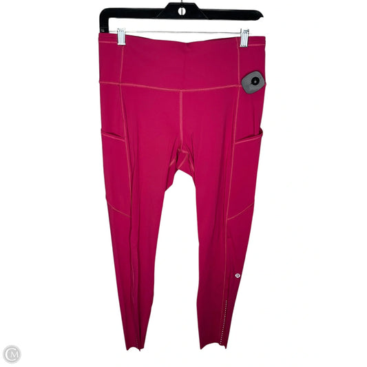 Athletic Leggings By Lululemon In Pink, Size: 10