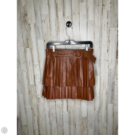 Skirt Mini & Short By Clothes Mentor In Brown, Size: M