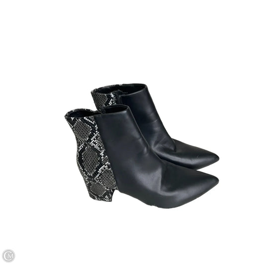 Boots Ankle Heels By Nine West In Black, Size: 8