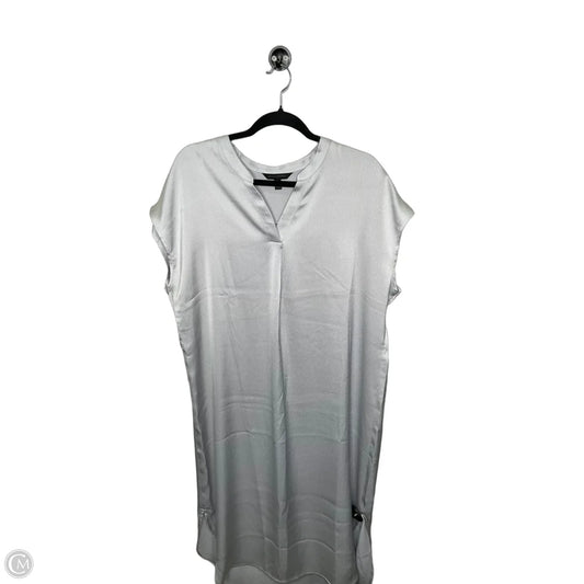 Dress Casual Midi By Banana Republic In Silver, Size: L