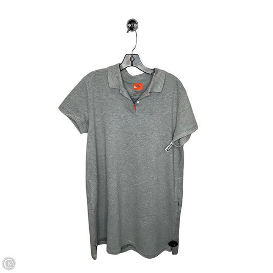Athletic Dress By Nike Apparel In Grey & Orange, Size: Xl