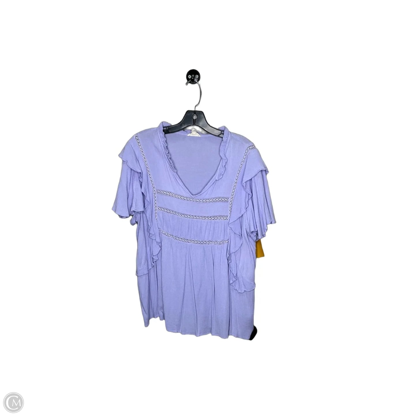 Top Short Sleeve By Cupio In Purple, Size: Xl