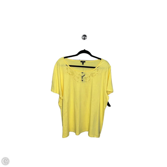 Top Short Sleeve By Talbots In Striped Pattern, Size: 3x