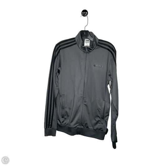 Athletic Jacket By Adidas In Grey, Size: S