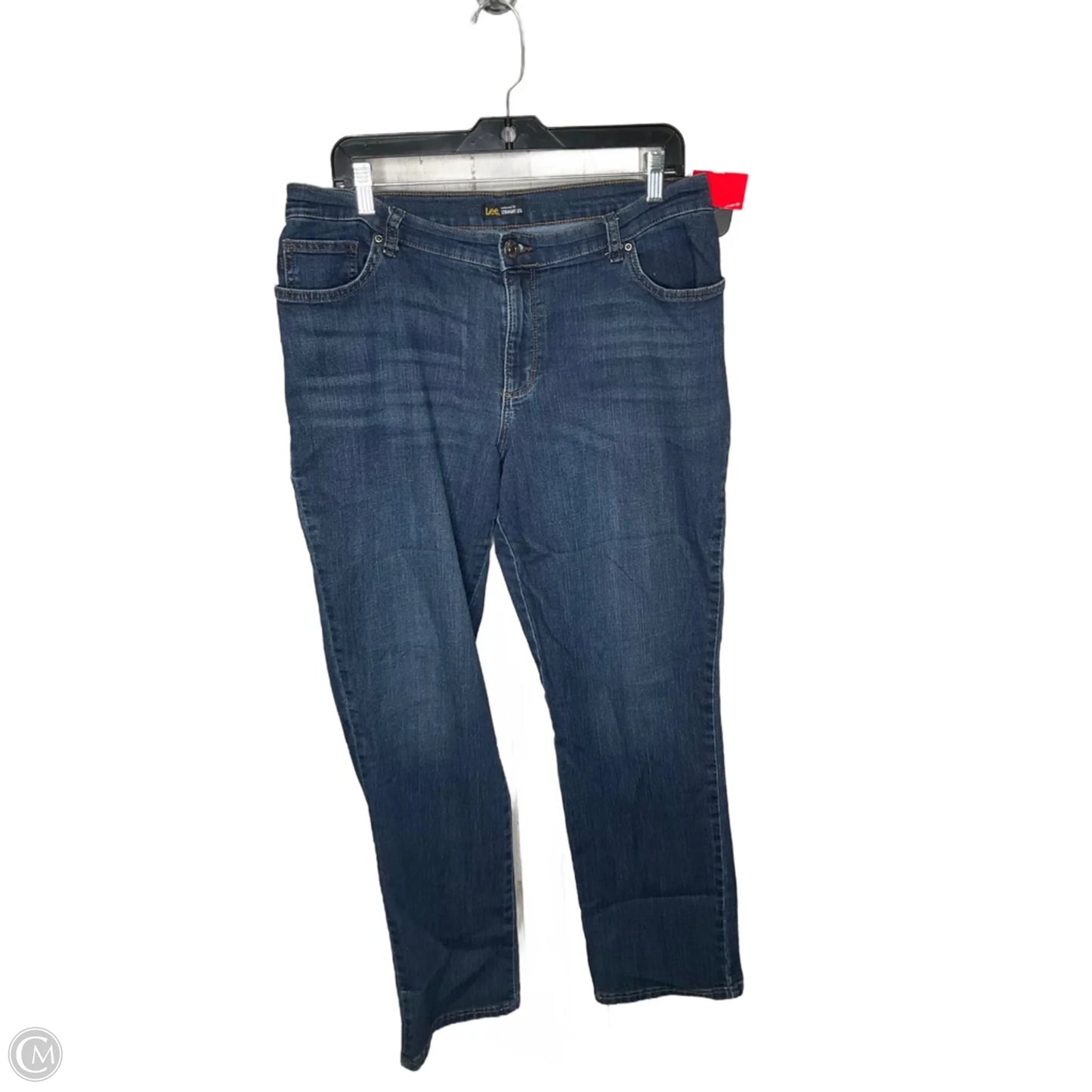 Jeans Straight By Lee In Blue, Size: 12