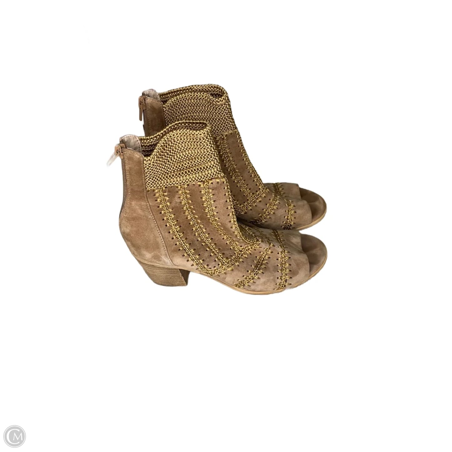 Shoes Heels Block By Clothes Mentor In Tan, Size: 8