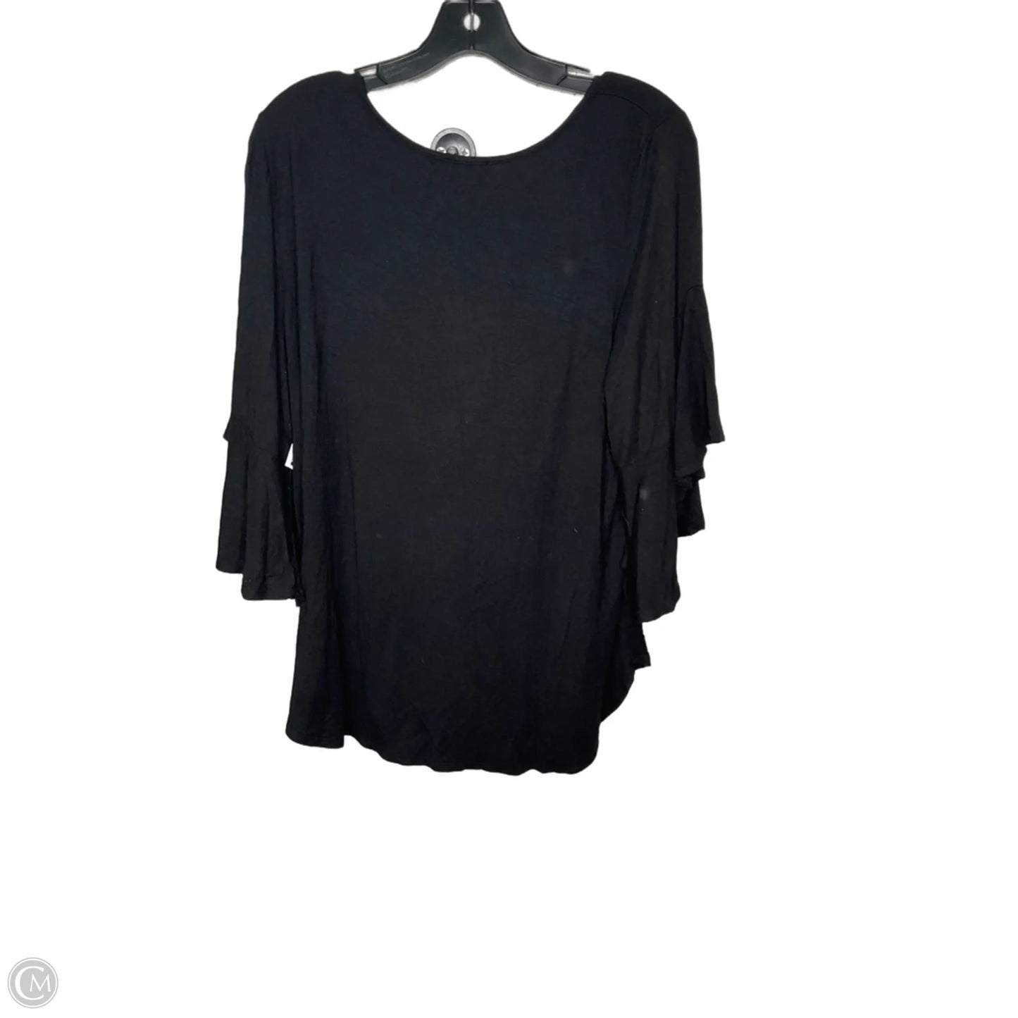 Top Long Sleeve By Kim & Cami In Black, Size: Xl