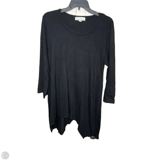 Top Long Sleeve By Carolyn Taylor In Black, Size: L