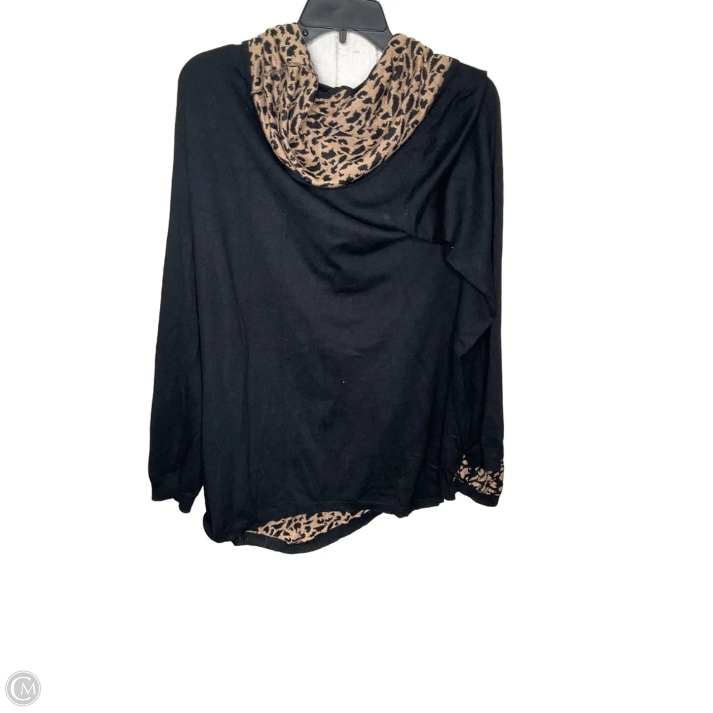 Sweater By Carolyn Taylor In Black & Brown, Size: Xl