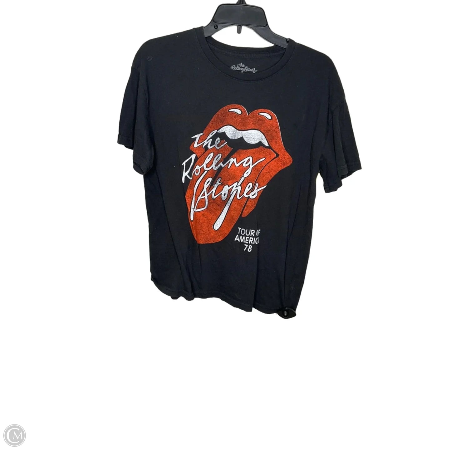 Top Short Sleeve Basic By Clothes Mentor In Black, Size: L