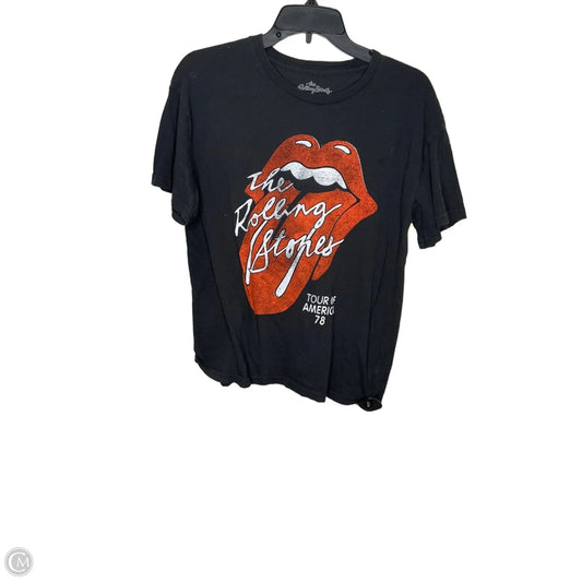 Top Short Sleeve Basic By Clothes Mentor In Black, Size: L