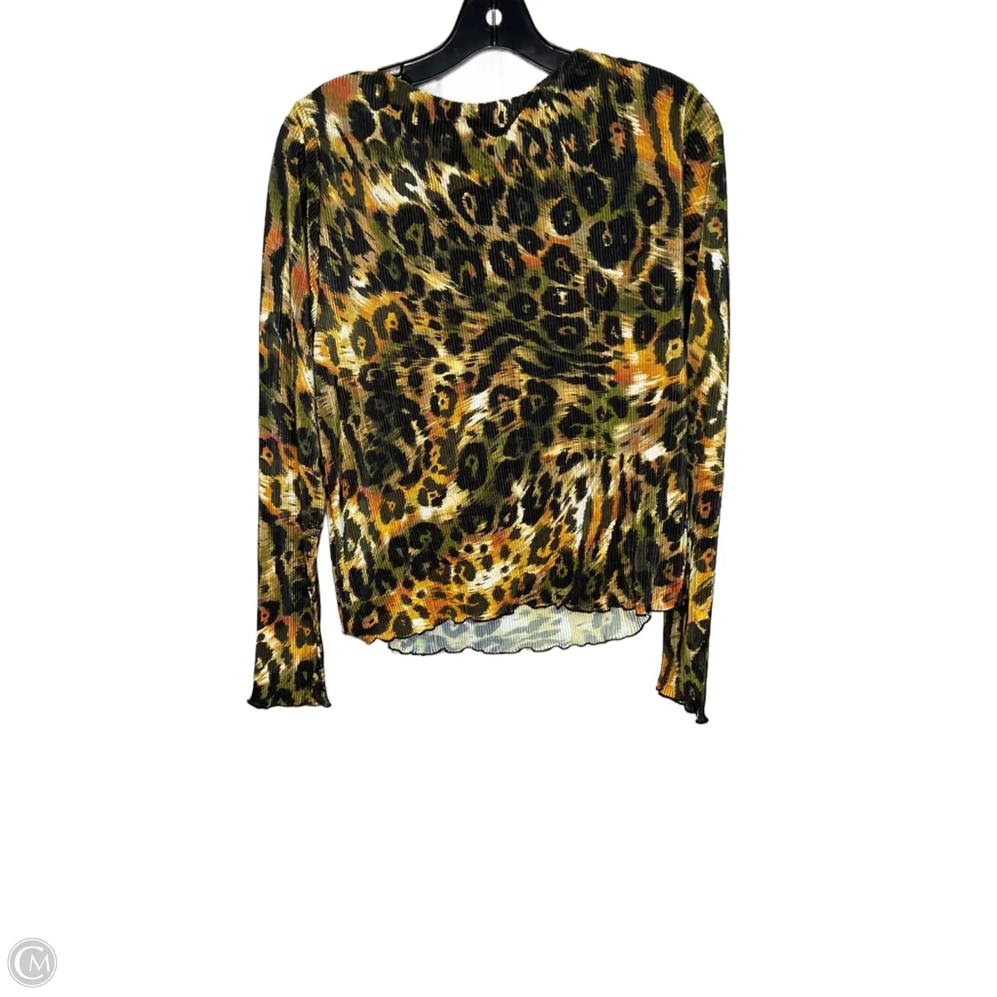 Top Long Sleeve By Dkny In Animal Print, Size: M
