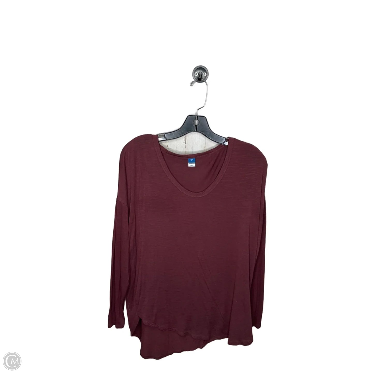 Top Long Sleeve Basic By Old Navy In Maroon, Size: S