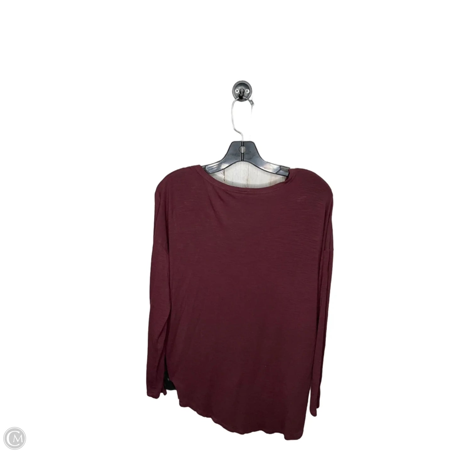 Top Long Sleeve Basic By Old Navy In Maroon, Size: S