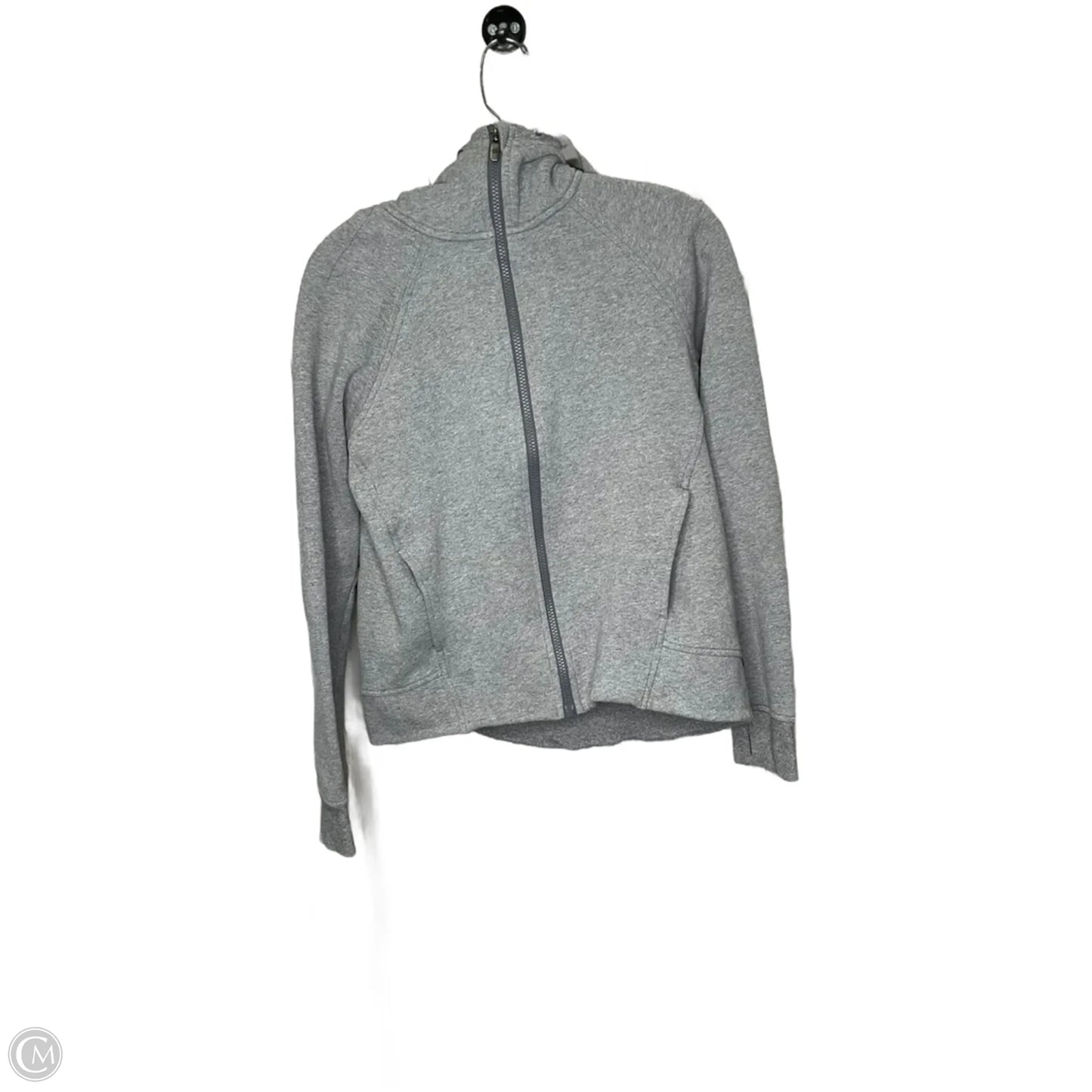 Athletic Jacket By Lululemon In Grey, Size: 6