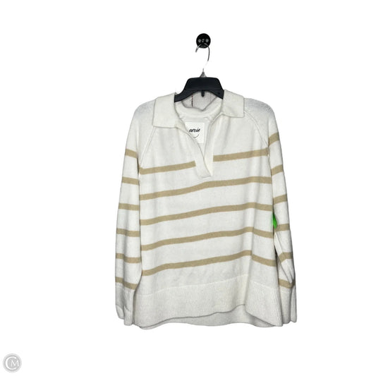 Sweater By Aerie In Tan & White, Size: M