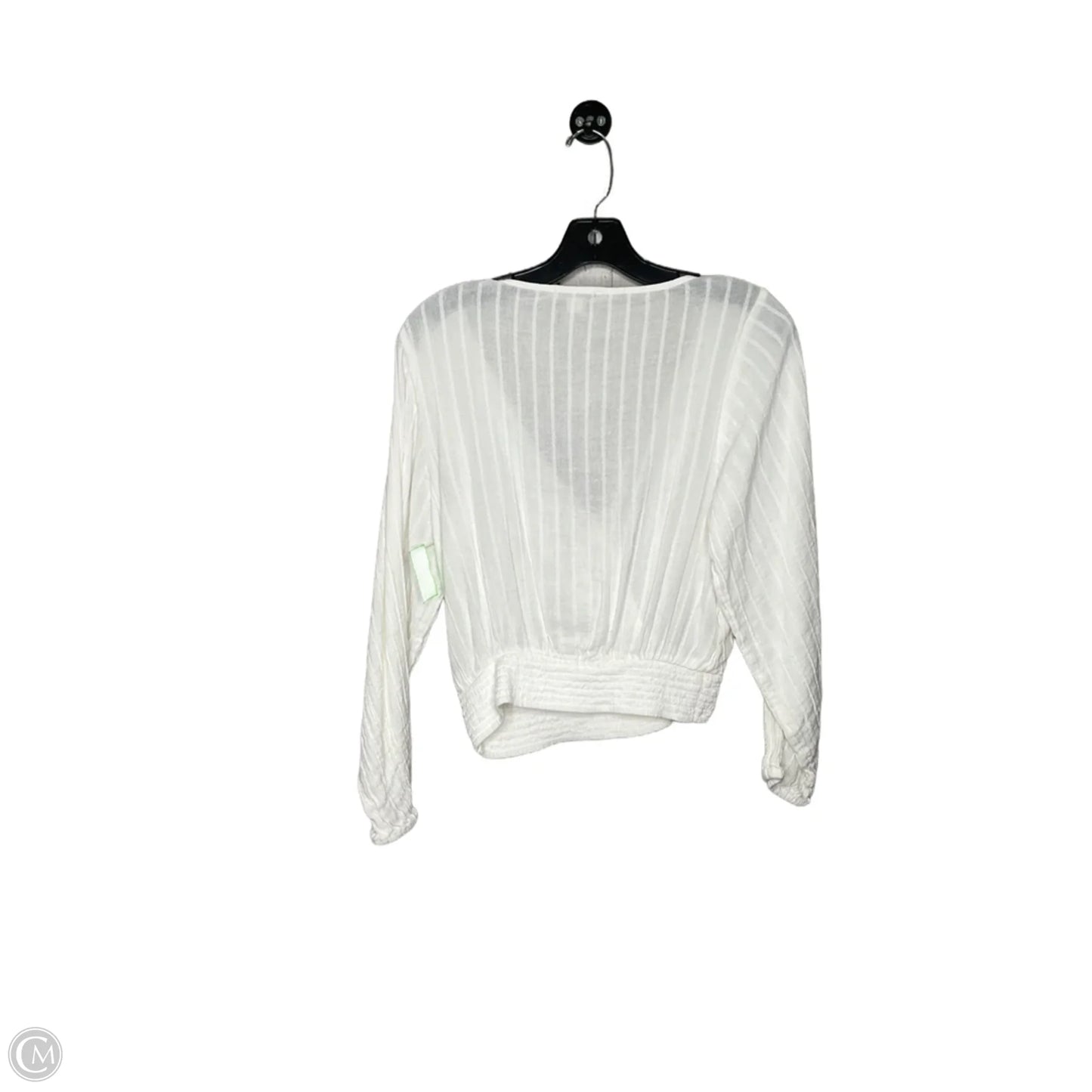 Top Long Sleeve By American Eagle In Cream, Size: S