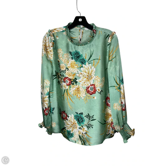 Top Long Sleeve By Violet And Claire In Green, Size: M