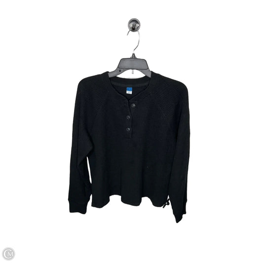 Top Long Sleeve Basic By Old Navy In Black, Size: L