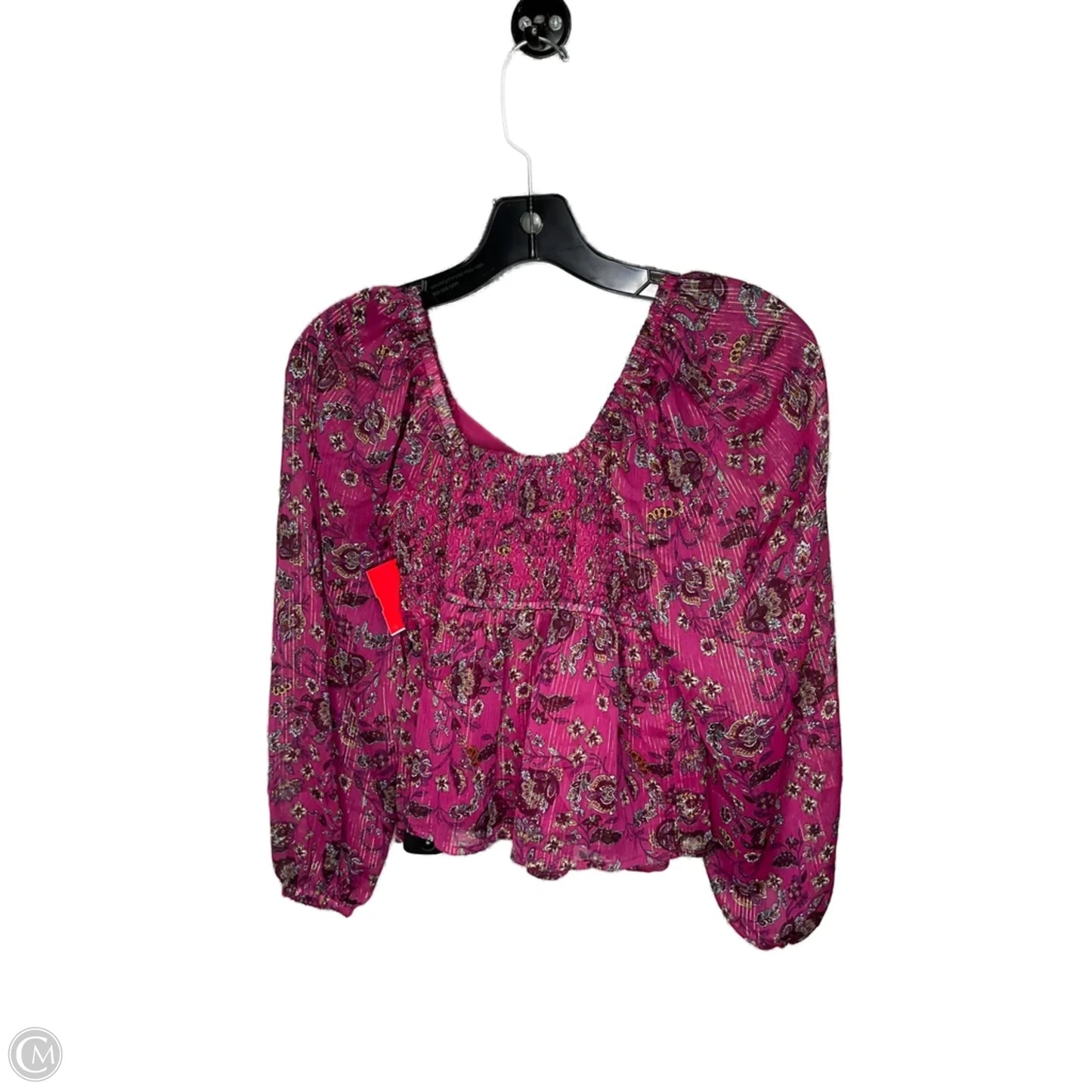 Top Long Sleeve By Loft In Pink, Size: 0p