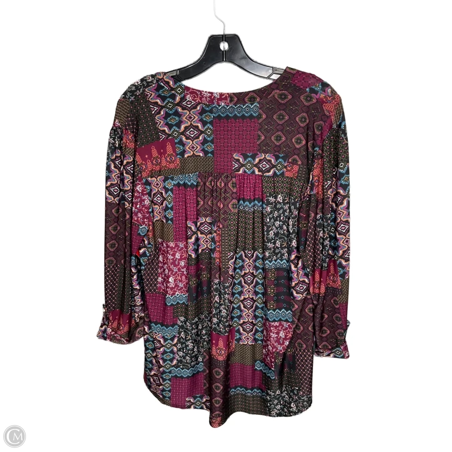 Top Long Sleeve By Cocomo In Multi-colored, Size: 1x