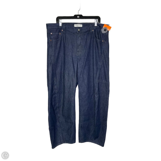 Jeans Wide Leg By Abercrombie And Fitch In Blue Denim, Size: 1x