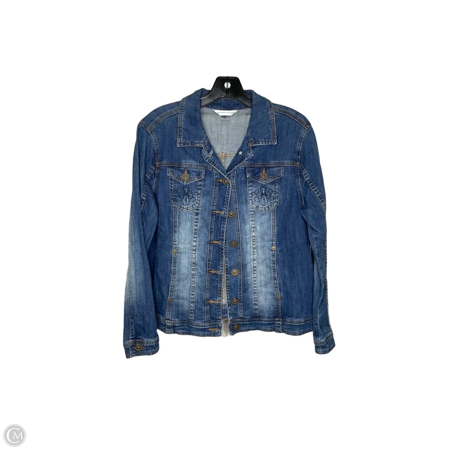 Jacket Denim By Christopher And Banks In Blue Denim, Size: M