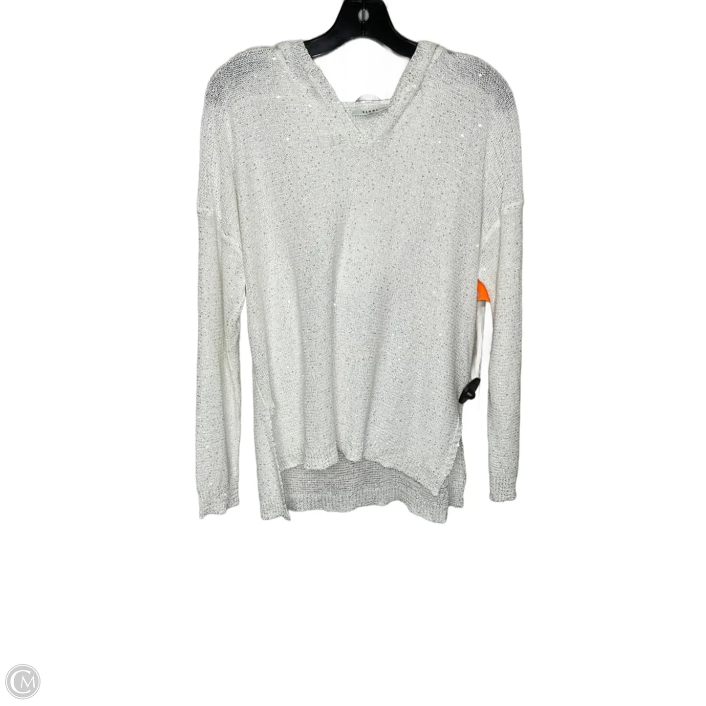 Sweatshirt Hoodie By Sioni In White, Size: L